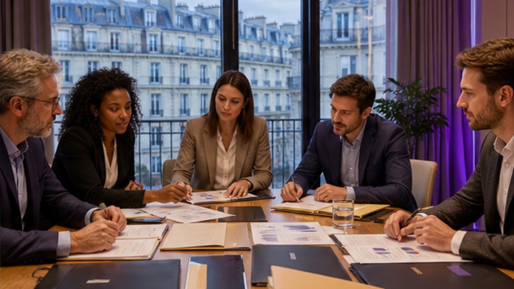 Équipe achats comparant plusieurs propositions de fournisseurs d'énergie